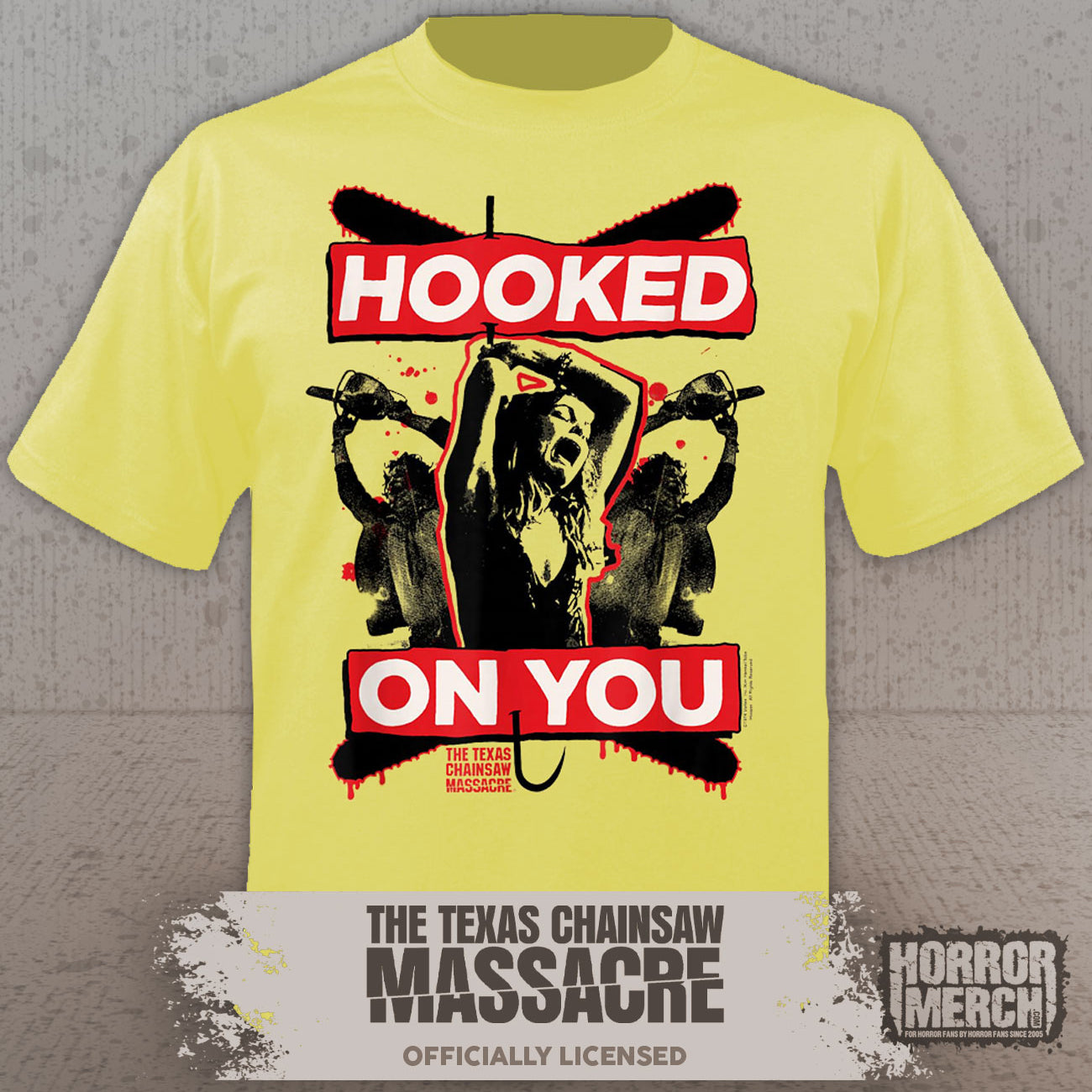 Texas Chainsaw Massacre - Hooked On You Womens Shirt (Yellow)
