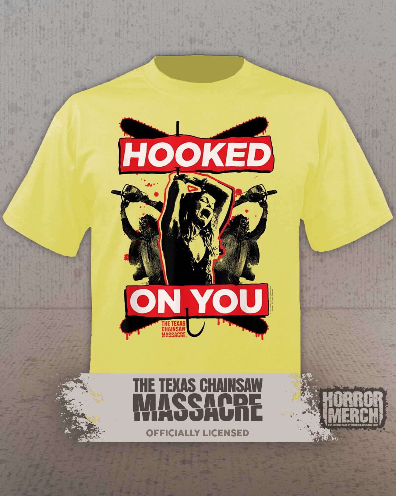 Texas Chainsaw Massacre - Hooked On You Womens Shirt (Yellow)