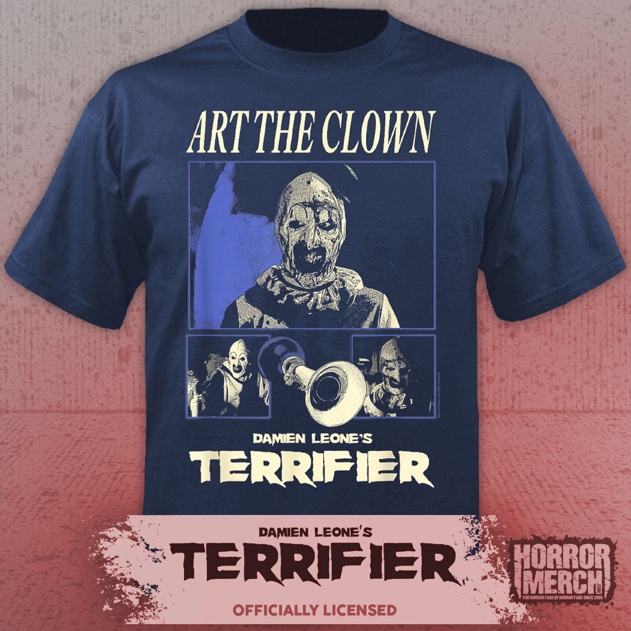 Terrifier - Horn Mens Shirt (Blue)