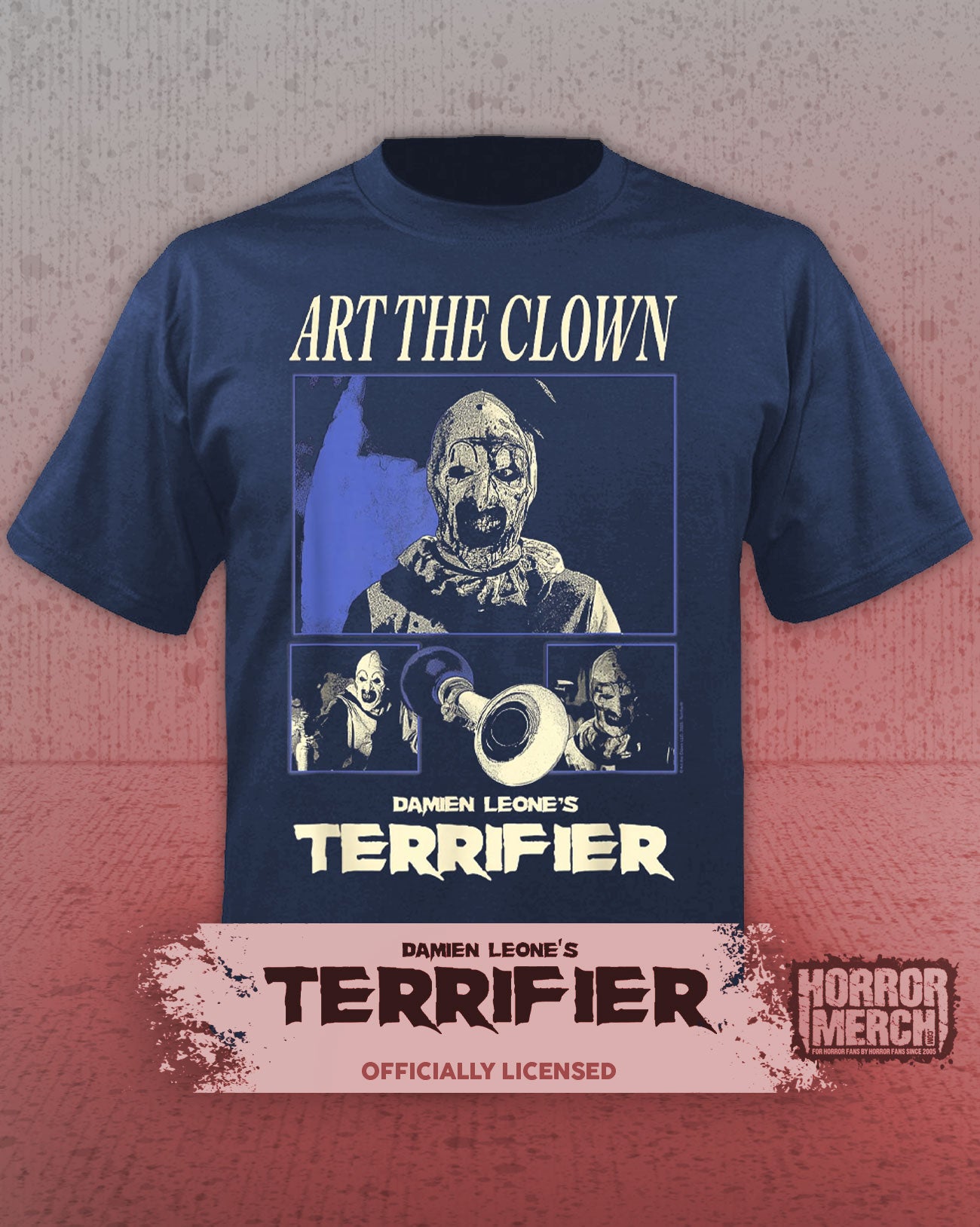 Terrifier - Horn Mens Shirt (Blue)