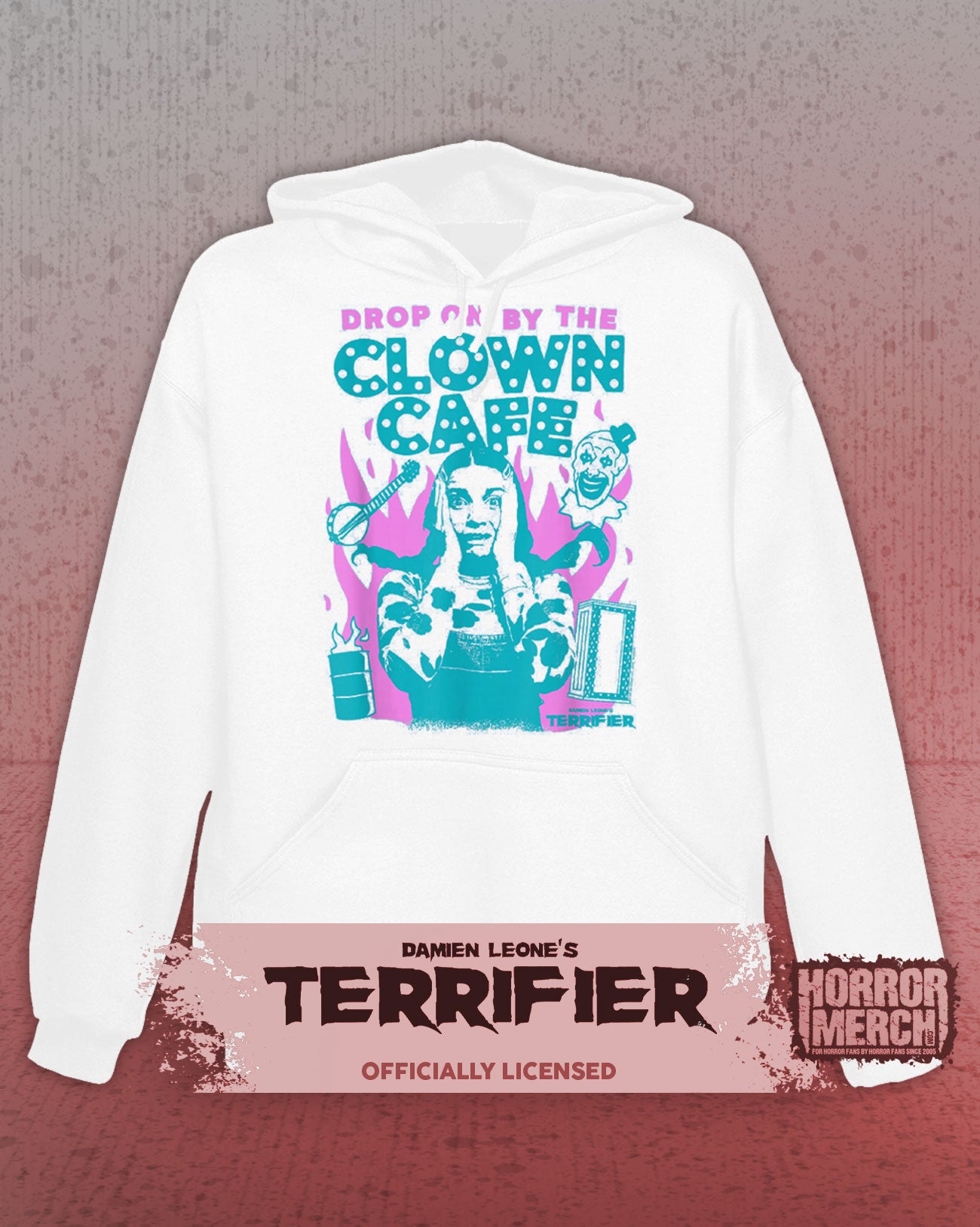 Terrifier - Clown Cafe Hooded Sweatshirt (White)