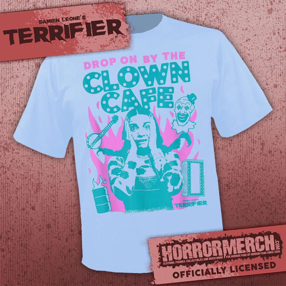 Terrifier - Clown Cafe (Blue) Womens Shirt