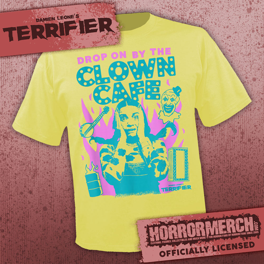 Terrifier - Clown Cafe (Yellow) Mens Shirt