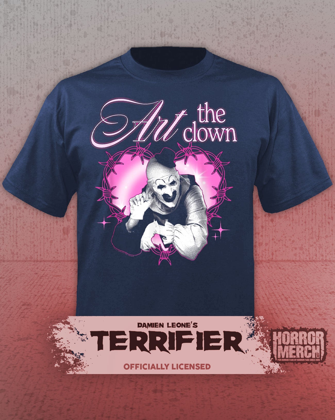 Terrifier - Heart Mens Shirt (Blue)