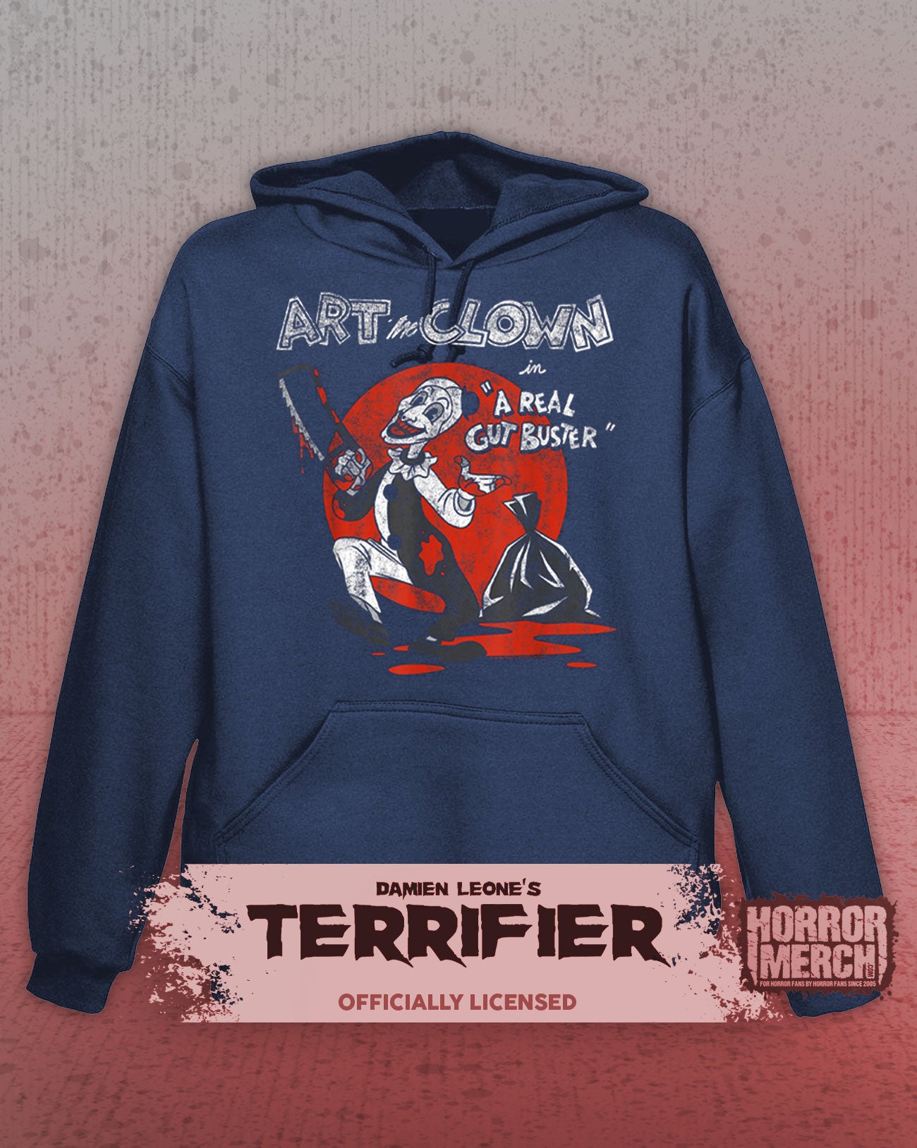 Terrifier - Gut Buster Hooded Sweatshirt (Blue)
