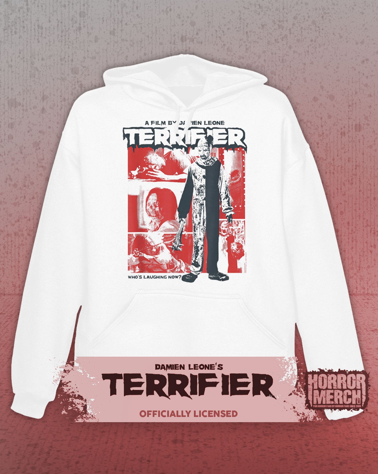 Terrifier - Collage (Duotone) Hooded Sweatshirt (White)