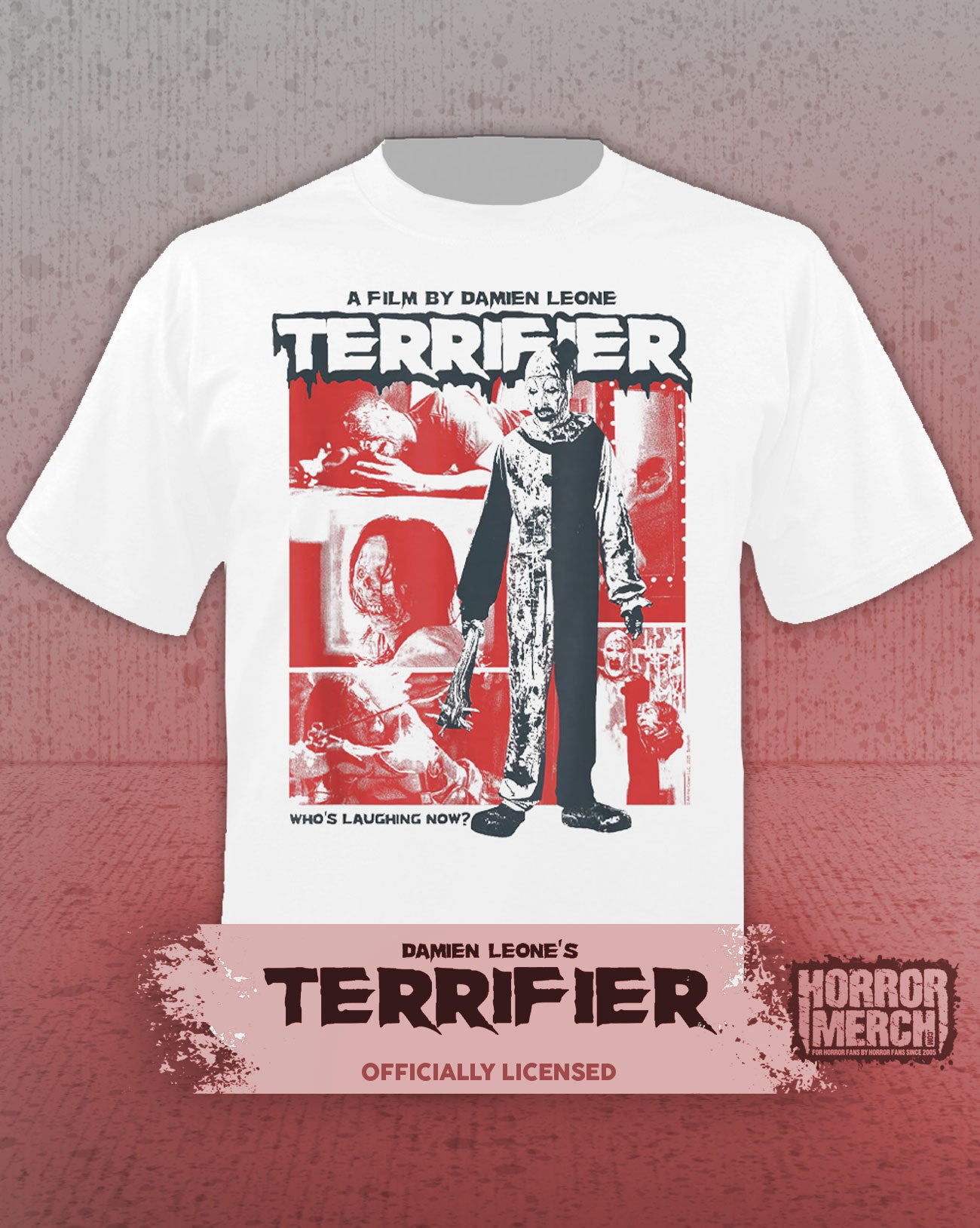 Terrifier - Collage (Duotone) Mens Shirt (White)