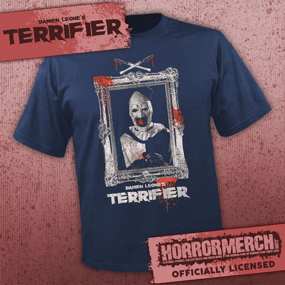 Terrifier - Portrait (Blue) Mens Shirt