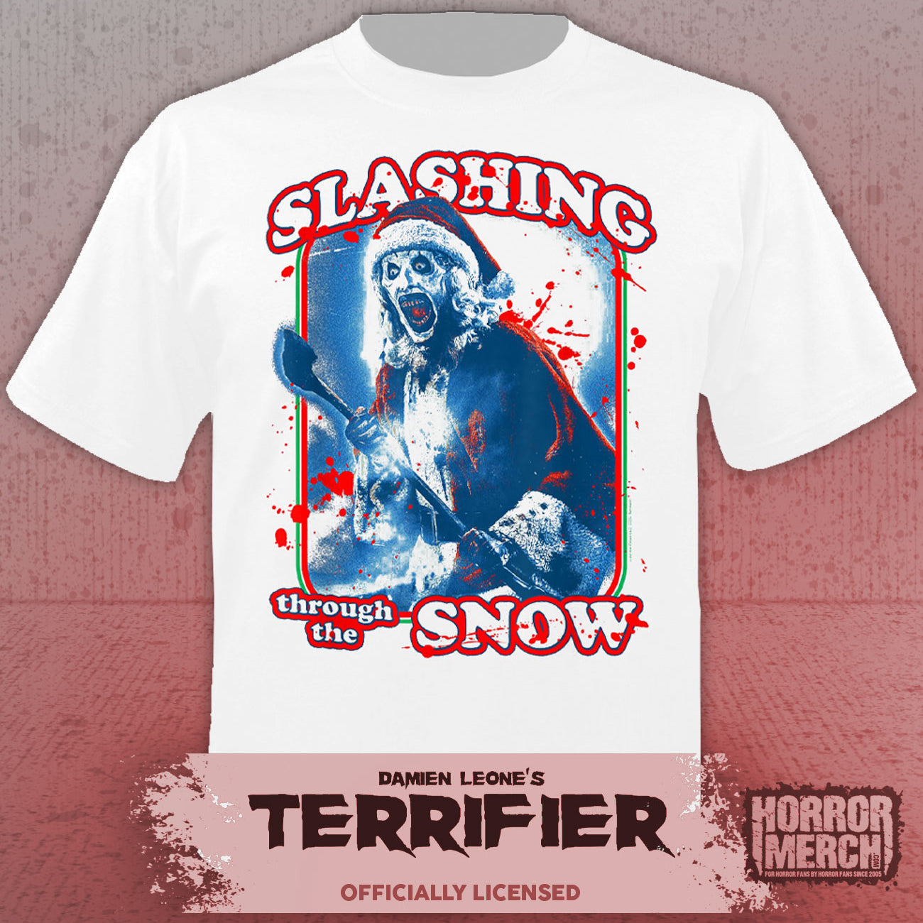 Terrifier - Slashing Through The Snow Mens Shirt (White)