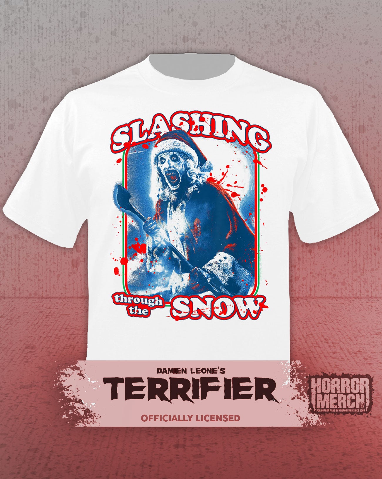 Terrifier - Slashing Through The Snow Womens Shirt (White)