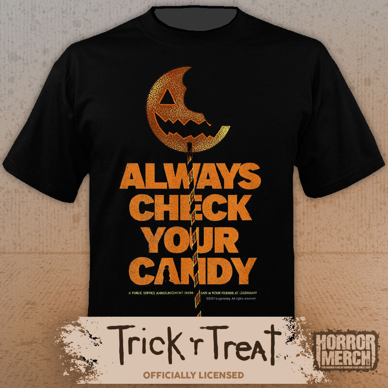 Trick R Treat - Always Check Your Candy (Lollipop) Womens Shirt