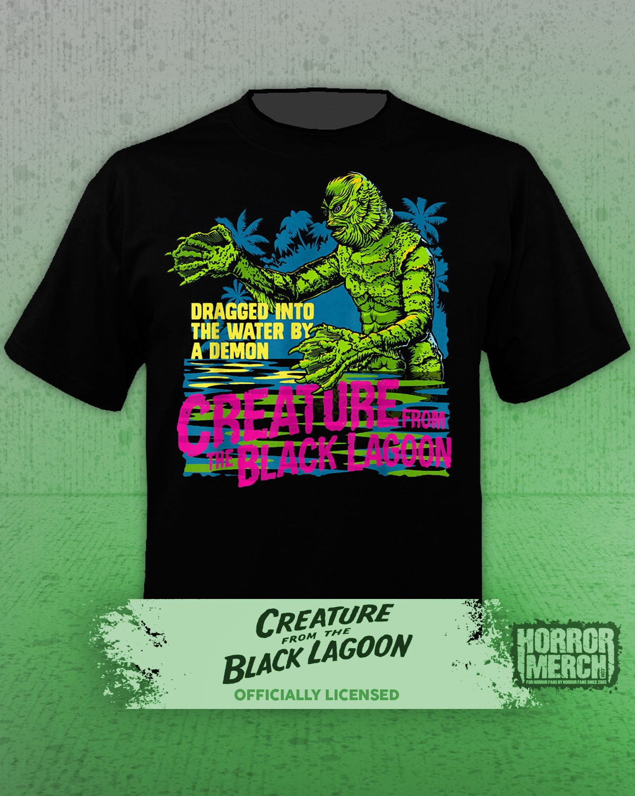 Creature From The Black Lagoon - Neon Mens Shirt