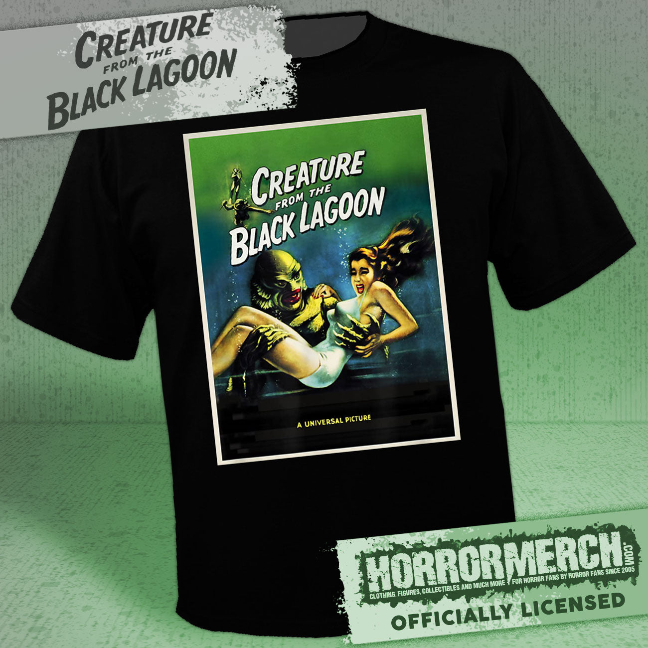 Creature From The Black Lagoon - Poster (Black) Womens Shirt