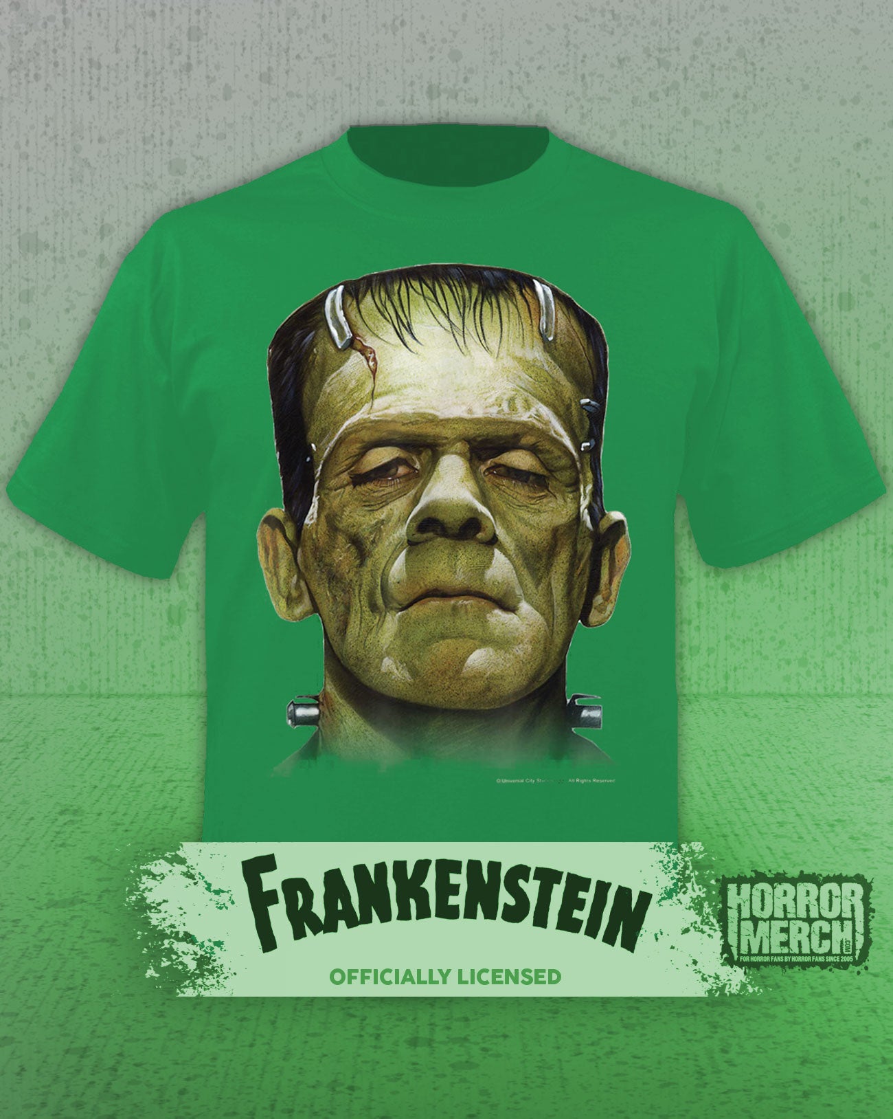 Frankenstein - Closeup Womens Shirt (Green)