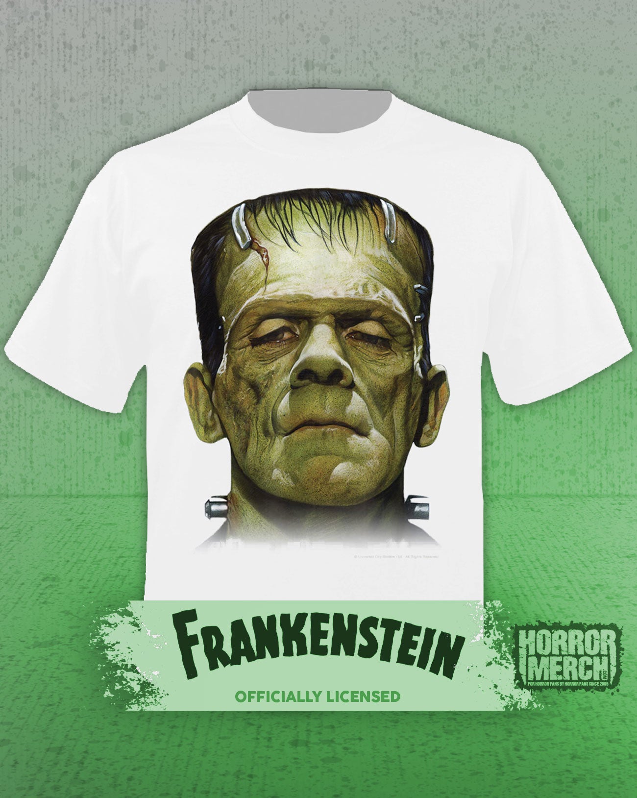 Frankenstein - Closeup Mens Shirt (White)
