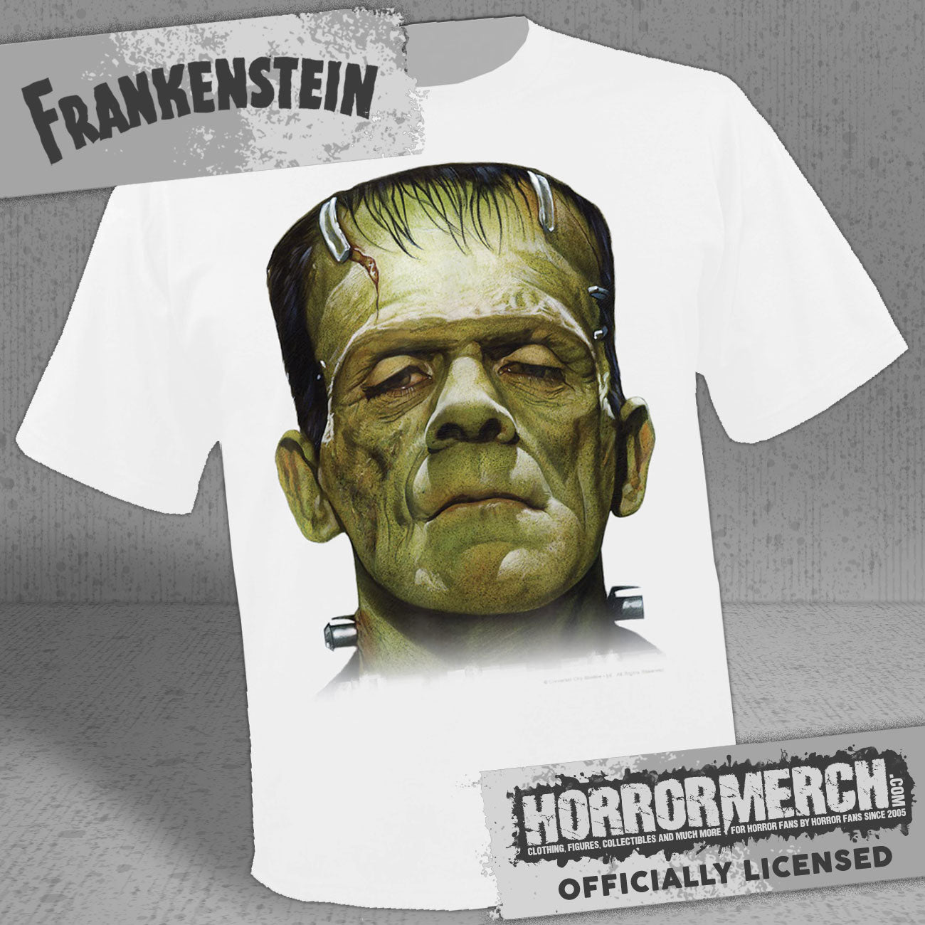 Frankenstein - Closeup (White) Mens Shirt