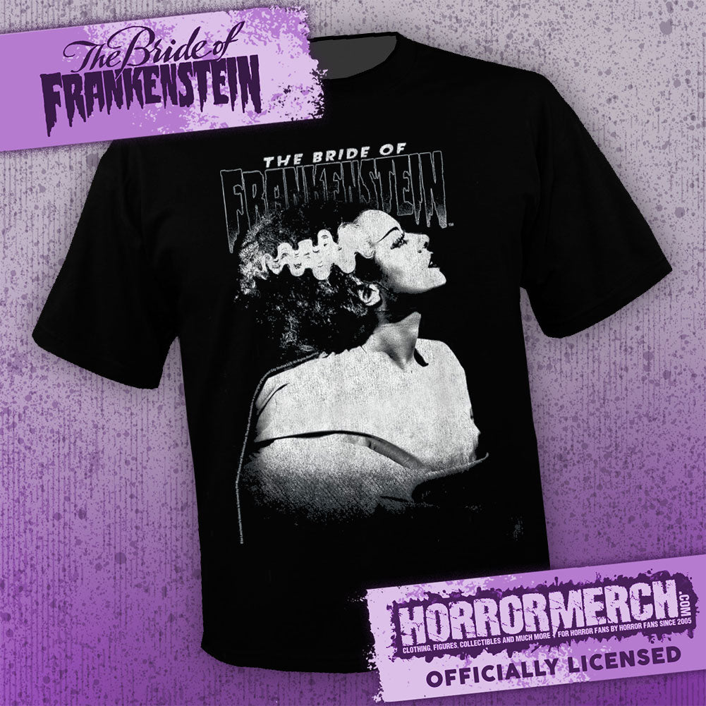 Bride Of Frankenstein - Closeup (Black) Mens Shirt