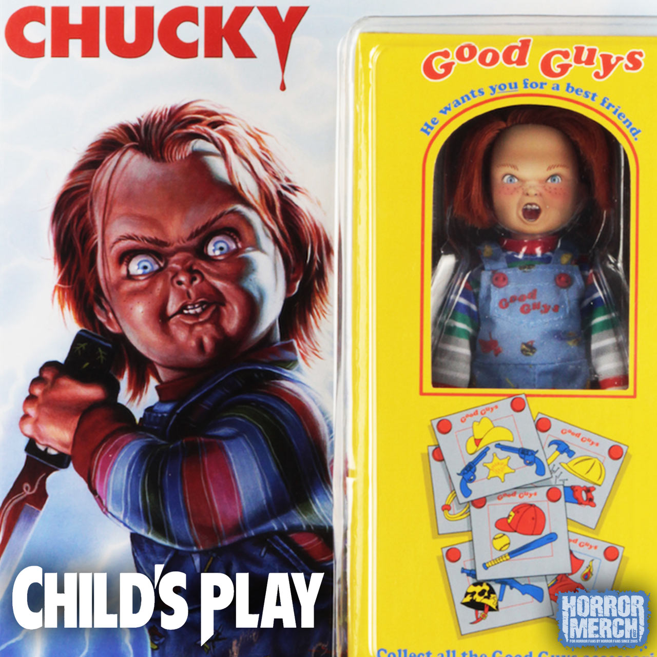 SF/ファンタジー/ホラー Child&#39;s Play 37.5 cm Good Guy Chucky Dol Child's Play Chucky Good Guy Replica Doll | Hot Topic