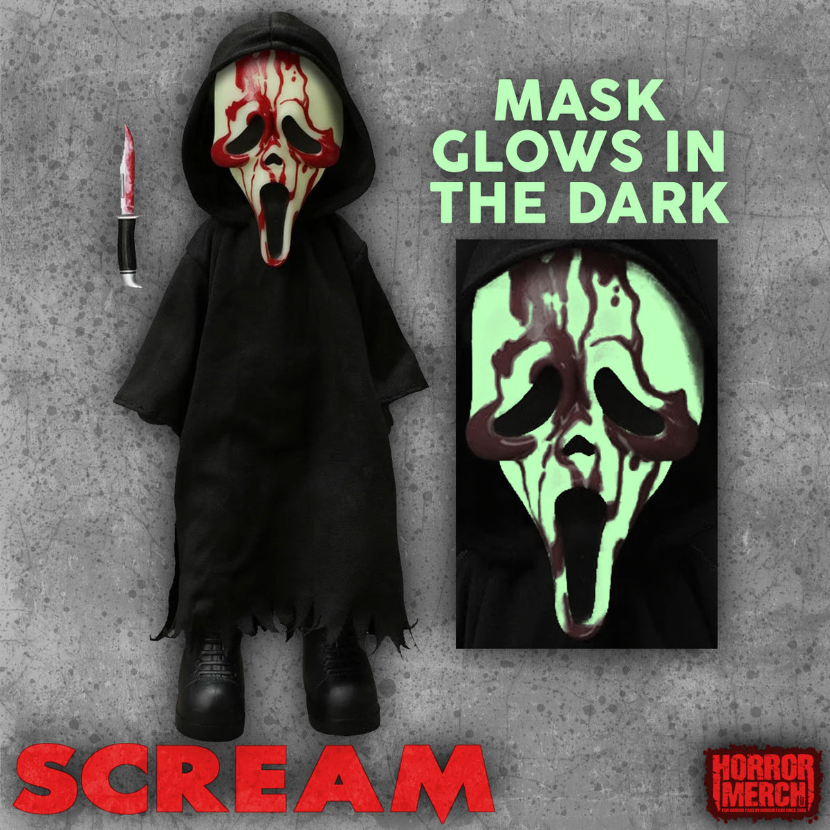Scream - Glow In The Dark Ghostface (LIMITED EDITION) Living Dead Doll Figure