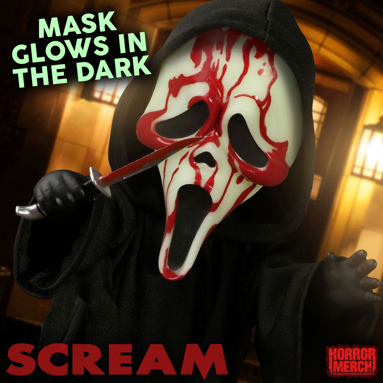 Glow in the 2024 dark Silent Screamer Mask Scream Ghostface Halloween