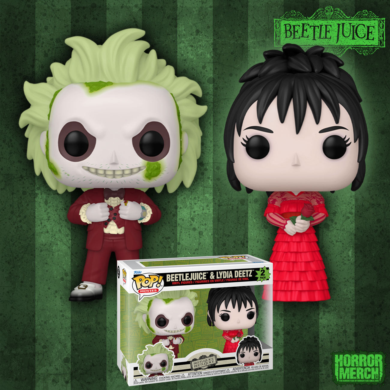 Beetlejuice & hot Lydia Funko Pops