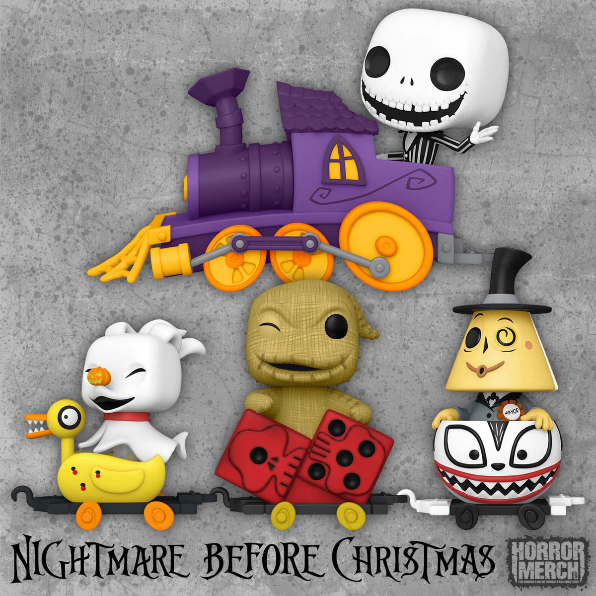Nightmare Before Christmas POPs + Train Set Figure