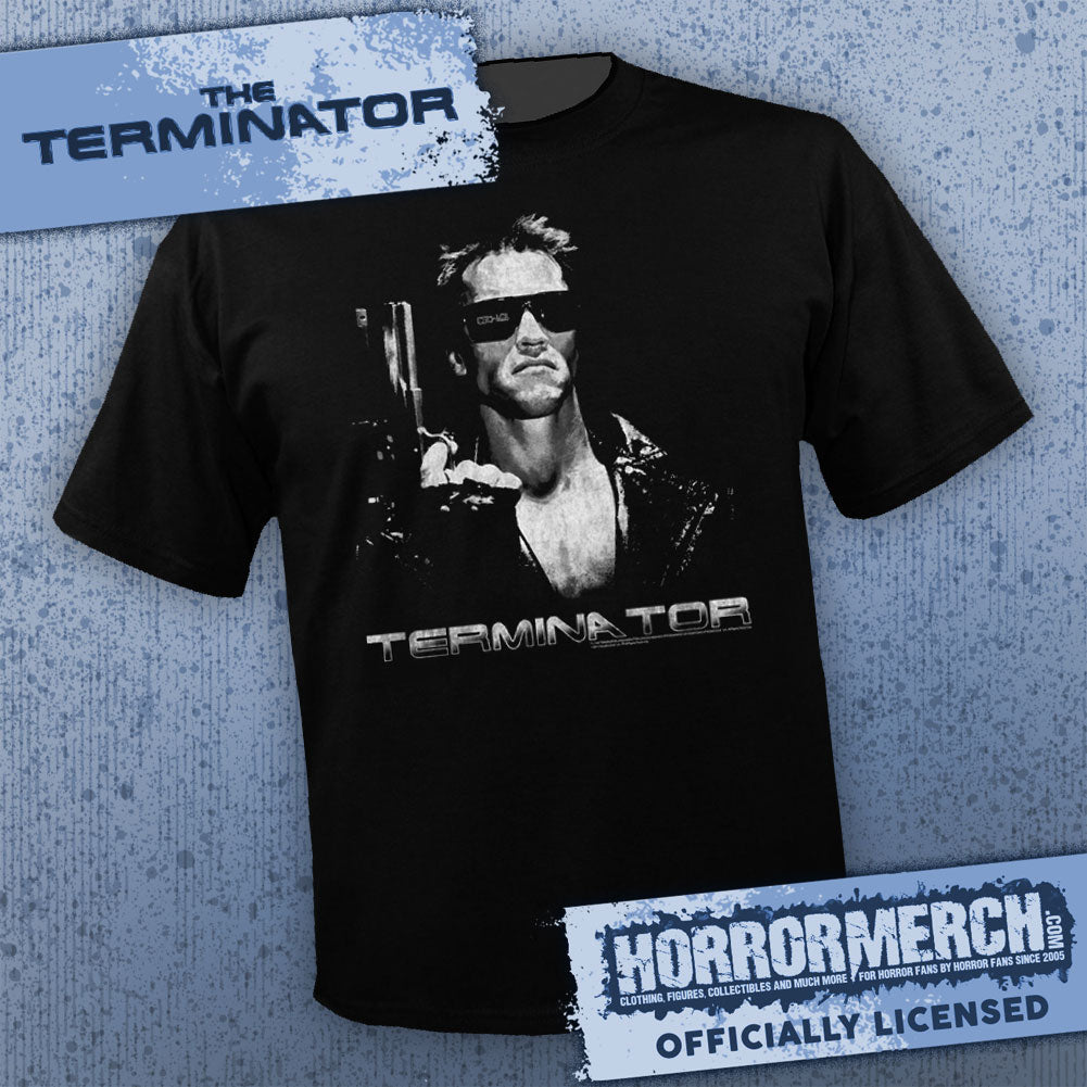 transportabel arrestordre sammensværgelse Terminator - BW Poster [Mens Shirt] – Horrormerch.com