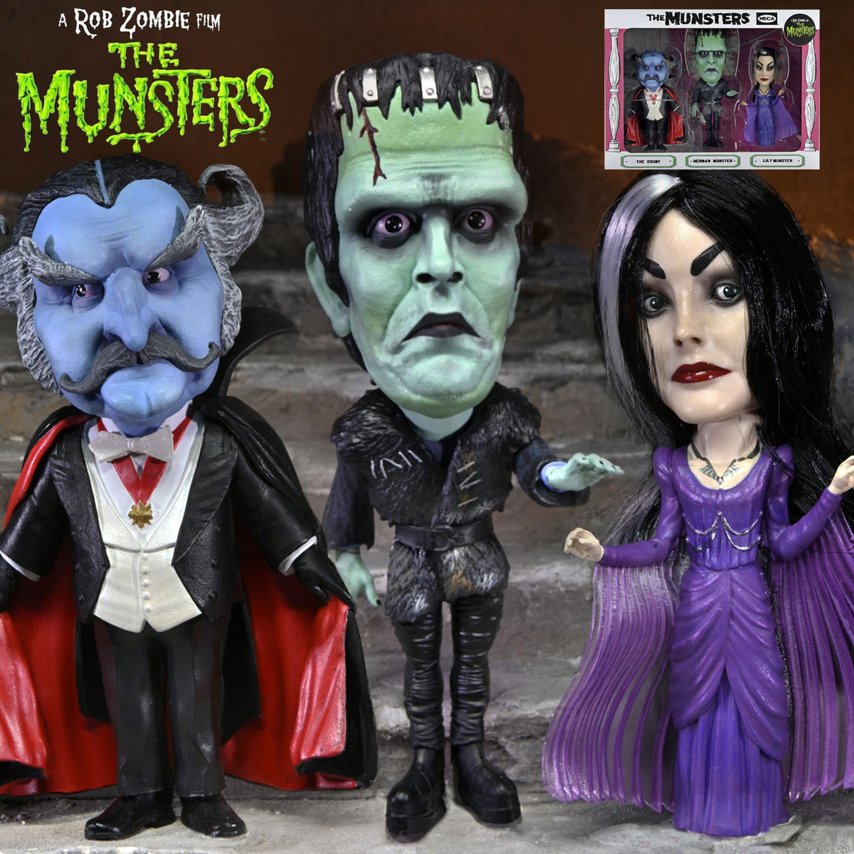 Munsters - Stylized 3 Pack Figure