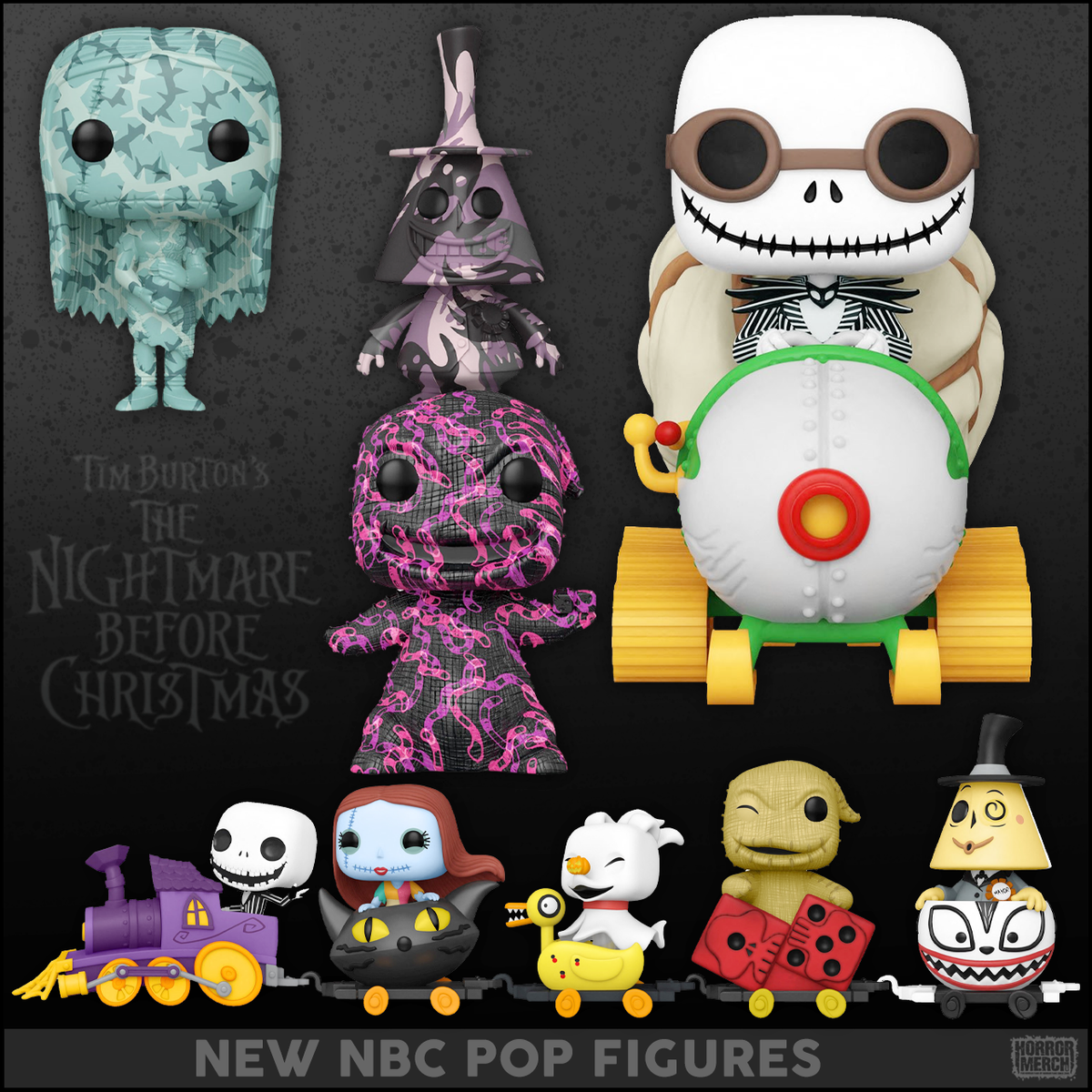 Nightmare Before Christmas POPs + Train Set Figure