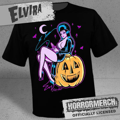 Elvira - Pin-Up Pumpkin Mens Shirt