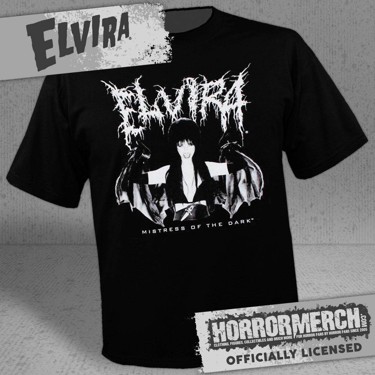 Elvira - Splatter Logo Mens Shirt