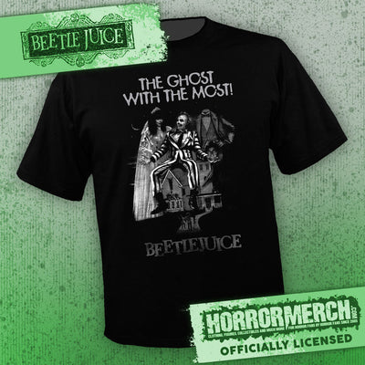 Beetlejuice - Poster (Grayscale) Mens Shirt