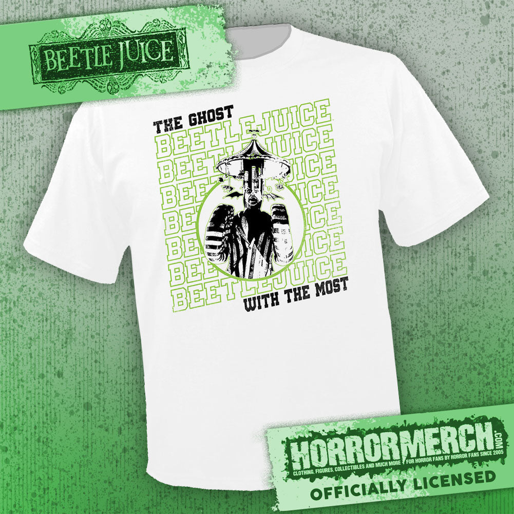 Beetlejuice - Ghost With The Most Mens Shirt (White)