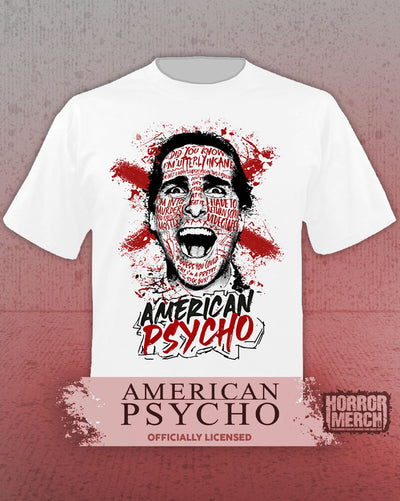 American Psycho - Splatter Art Mens Shirt (White)