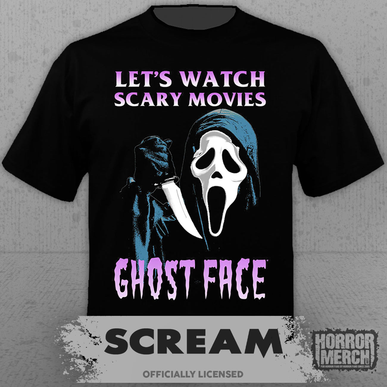 Scream - Lets Watch Scary Movies Mens Shirt