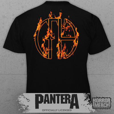 Pantera - CFH (Flames) (Front And Back Print) Mens Shirt