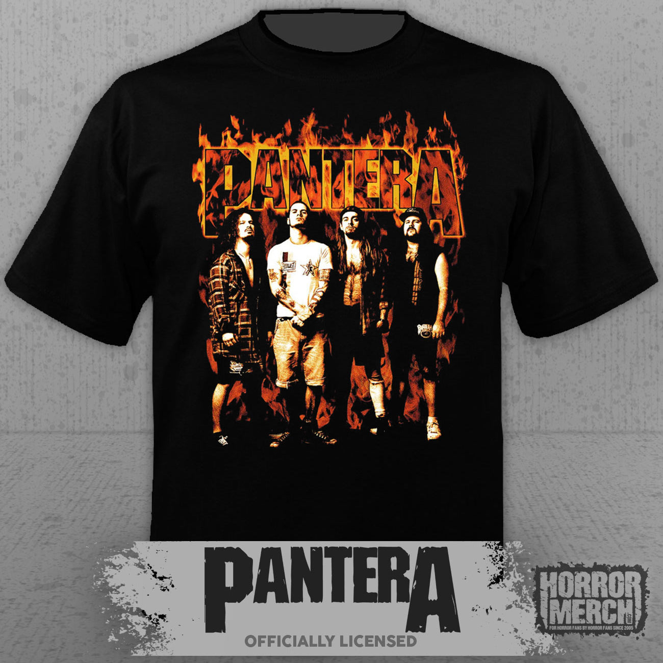 Pantera - CFH (Flames) (Front And Back Print) Mens Shirt