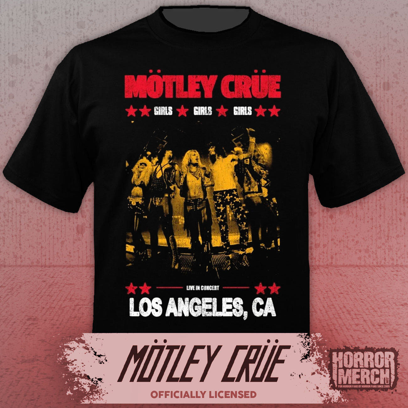 Motley Crue - Live In LA Mens Shirt