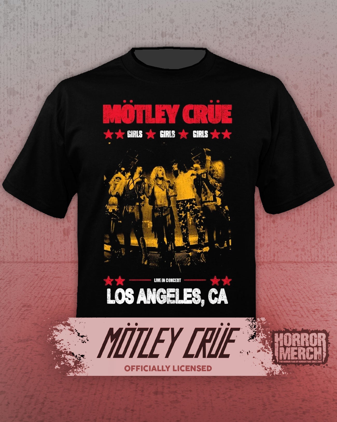 Motley Crue - Live In LA Mens Shirt