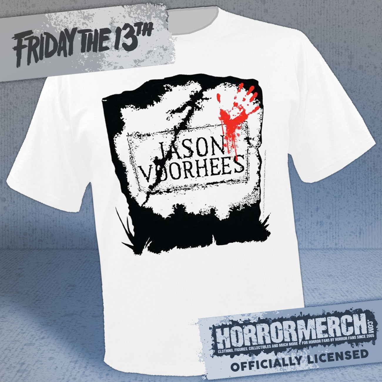 Friday The 13th - Voorhees Grave Mens Shirt (White)