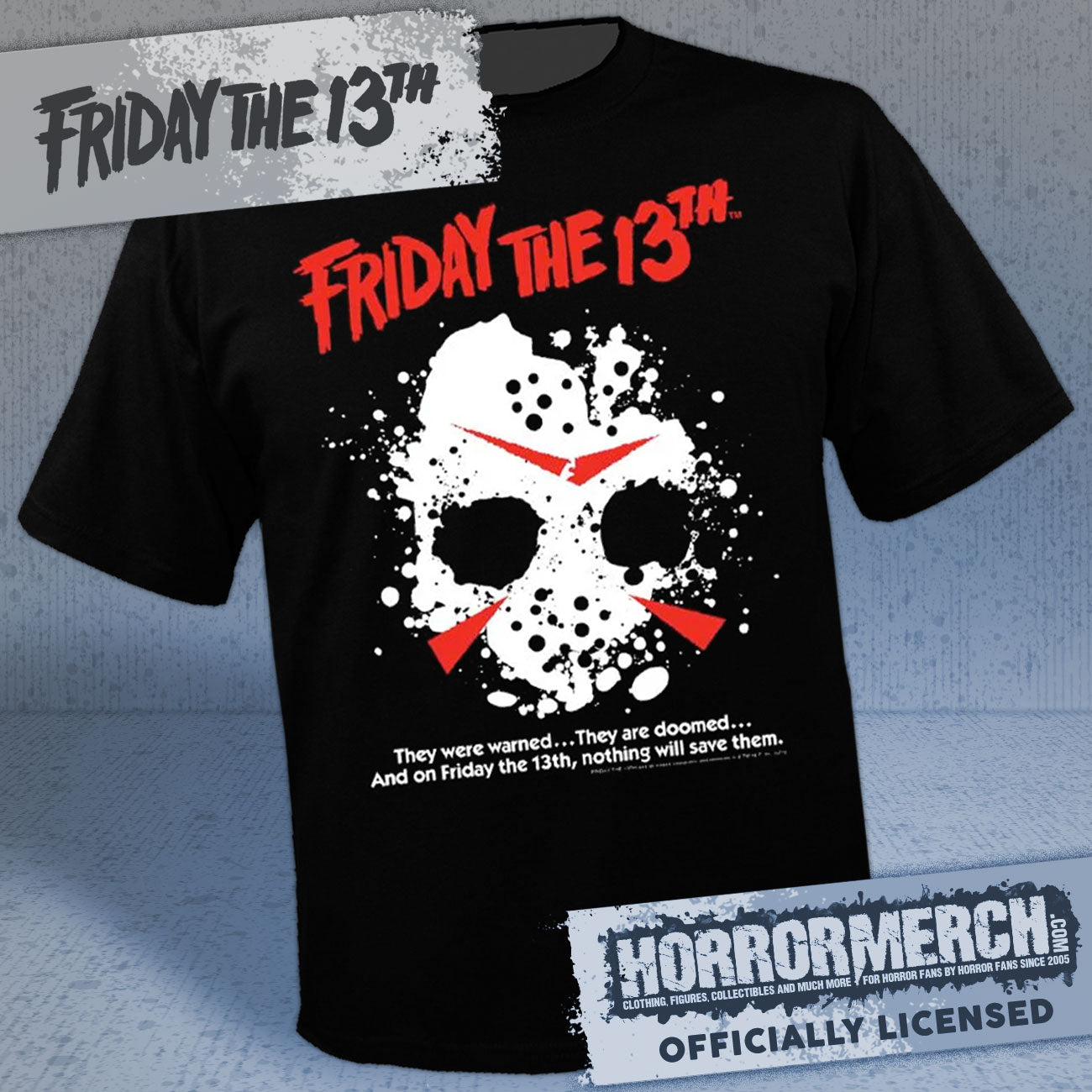 Friday The 13th - Splatter Mask Mens Shirt