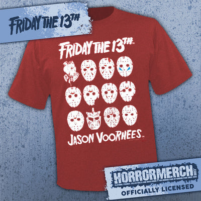 Friday The 13th - Retro Mask (Red) [Mens Shirt]