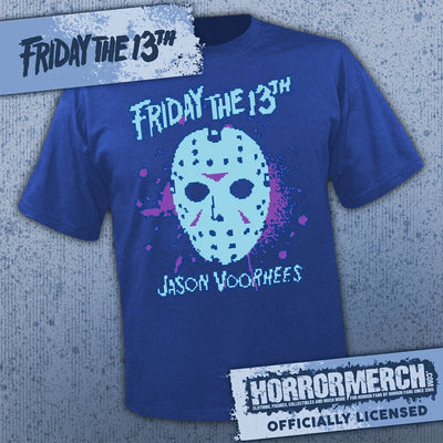 Friday The 13th - Retro Mask (Blue) [Mens Shirt]