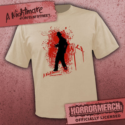 Nightmare On Elm Street - Splatter (Tan) [Mens Shirt]