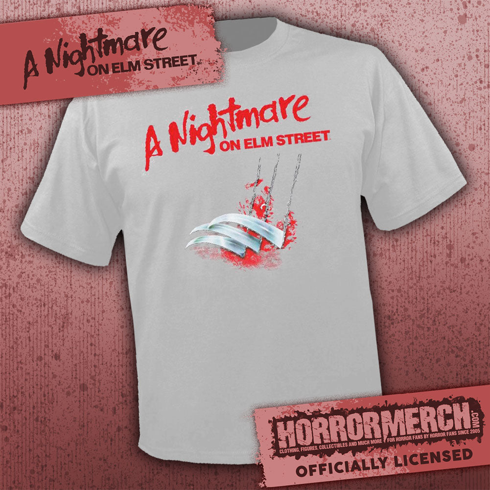 Nightmare On Elm Street - Dont Fall Asleep (Front And Back Print) (Gray) [Mens Shirt]