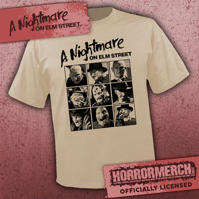 Nightmare On Elm Street - Freddy Blocks (Tan) [Mens Shirt]