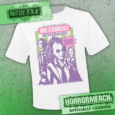 Beetlejuice - Afterlifes Leading Bio-Exorcist (White) [Mens Shirt]