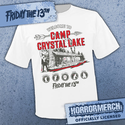 Friday The 13th - Camp Crystal Lake (White) [Mens Shirt]