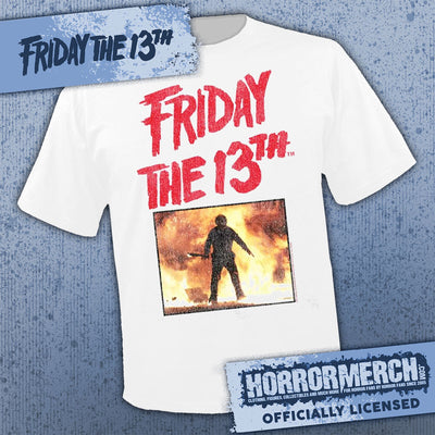 Friday The 13th - Fire (White) [Mens Shirt]