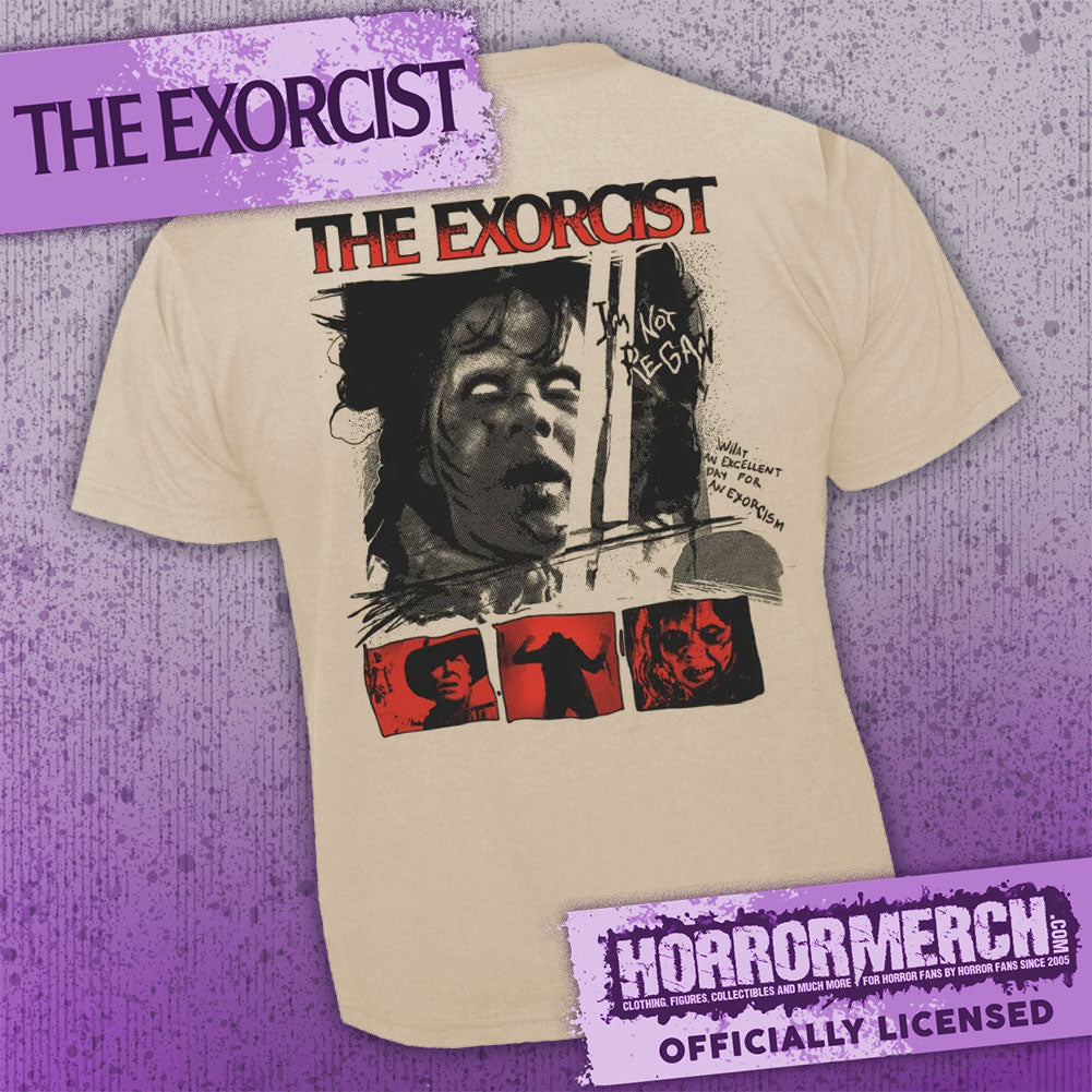 Exorcist - Excellent Day For An Exorcism (Tan) (Front And Back Print) [Mens Shirt]